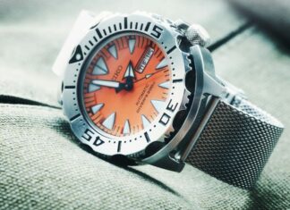 seiko klocka orange urtavla