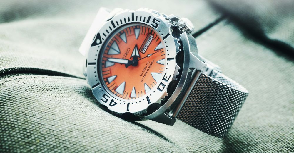 seiko klocka orange urtavla